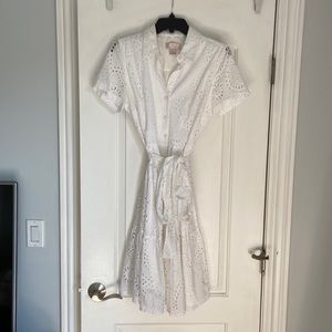 Rachel Parcell Tiered Eyelet Shirtdress